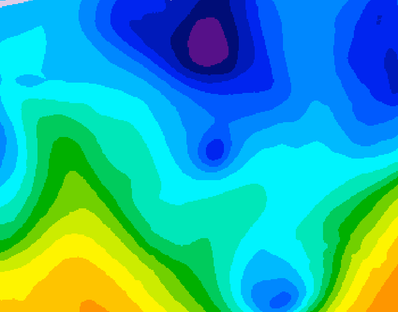 GDPS 500 millibar geopotential height 132 hour forecast chart for Canada based on 2026/01/26 1200Z data