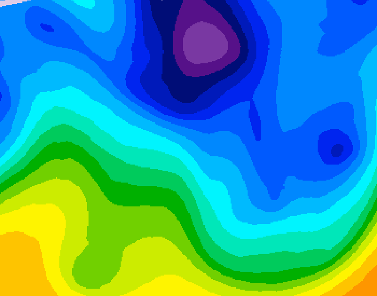GDPS 500 millibar geopotential height 186 hour forecast chart for Canada based on 2026/01/26 1200Z data