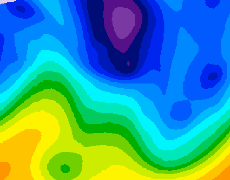 GDPS 500 millibar geopotential height 198 hour forecast chart for Canada based on 2026/01/26 1200Z data