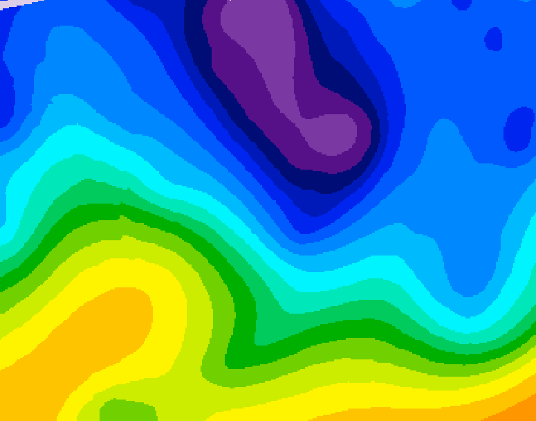 GDPS 500 millibar geopotential height 222 hour forecast chart for Canada based on 2026/01/26 1200Z data