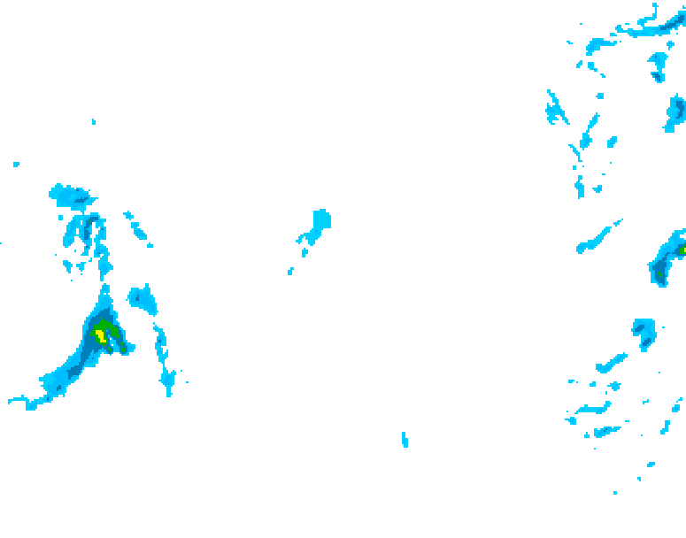 GDPS precipitation 102 hour forecast chart for Canada based on 2026/01/26 0000Z data