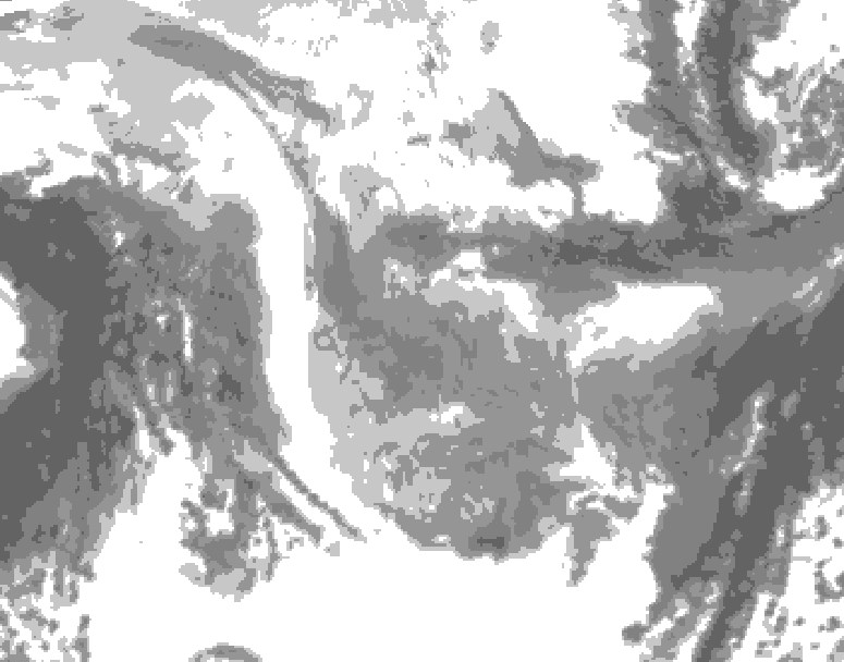 GDPS total cloud 030 hour forecast chart for Canada based on 2026/01/26 0000Z data