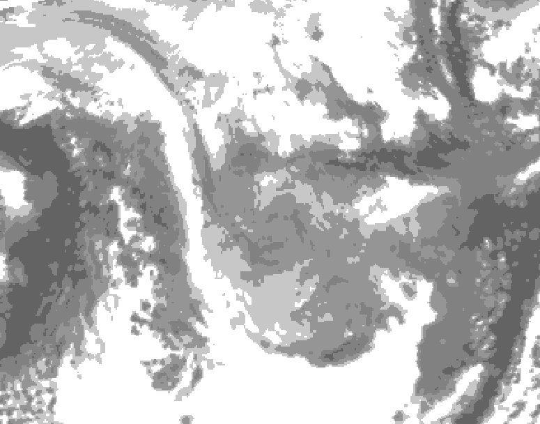 GDPS total cloud 036 hour forecast chart for Canada based on 2026/01/26 0000Z data