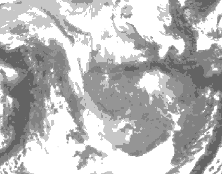 GDPS total cloud 042 hour forecast chart for Canada based on 2026/01/26 0000Z data
