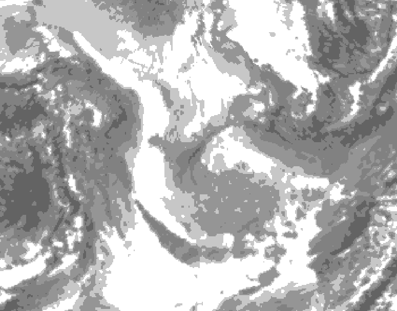 GDPS total cloud 060 hour forecast chart for Canada based on 2026/01/26 0000Z data