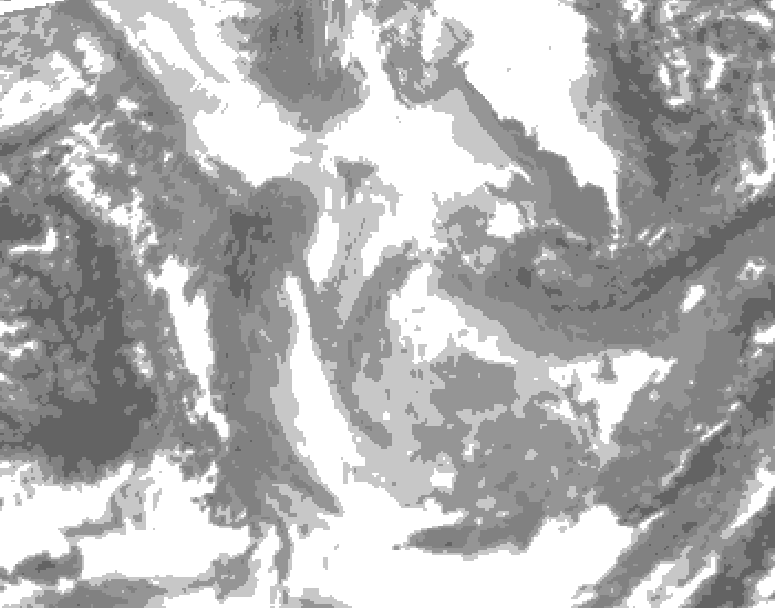 GDPS total cloud 072 hour forecast chart for Canada based on 2026/01/26 0000Z data