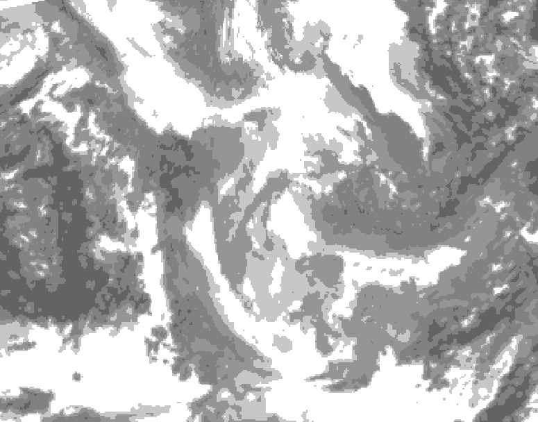 GDPS total cloud 078 hour forecast chart for Canada based on 2026/01/26 0000Z data
