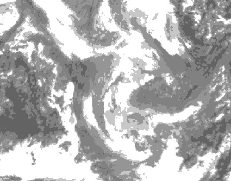 GDPS total cloud 084 hour forecast chart for Canada based on 2026/01/26 0000Z data