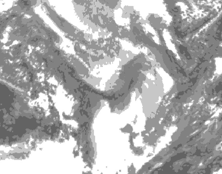 GDPS total cloud 126 hour forecast chart for Canada based on 2026/01/26 0000Z data