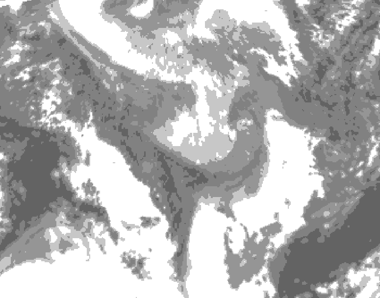 GDPS total cloud 144 hour forecast chart for Canada based on 2026/01/26 0000Z data