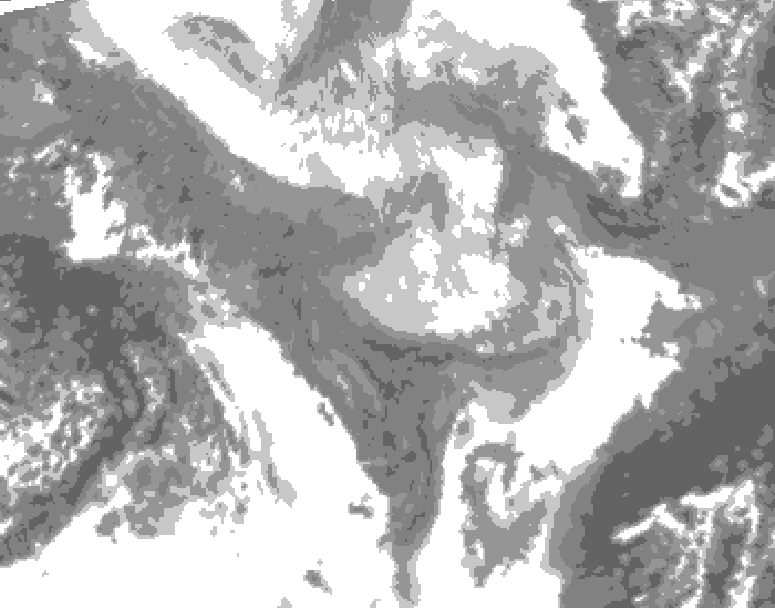 GDPS total cloud 156 hour forecast chart for Canada based on 2026/01/26 0000Z data