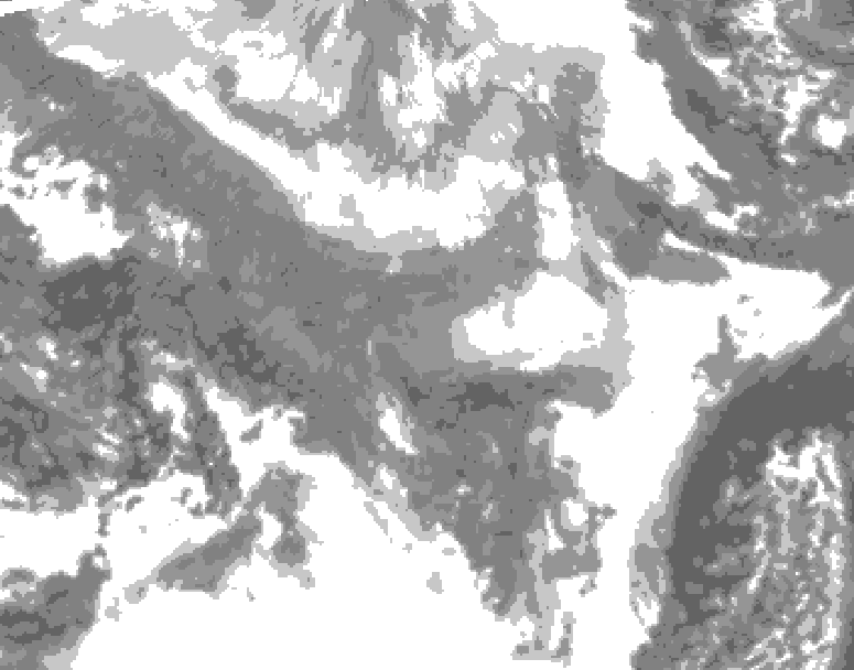 GDPS total cloud 174 hour forecast chart for Canada based on 2026/01/26 0000Z data