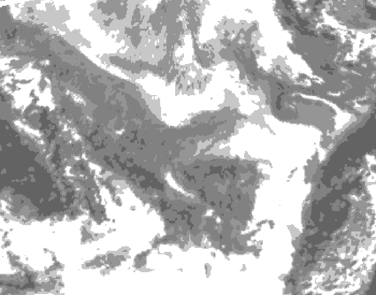 GDPS total cloud 186 hour forecast chart for Canada based on 2026/01/26 0000Z data