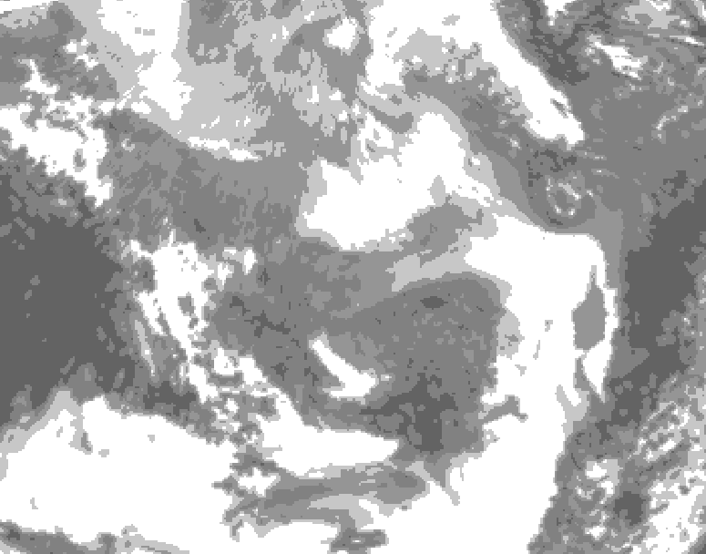 GDPS total cloud 198 hour forecast chart for Canada based on 2026/01/26 0000Z data