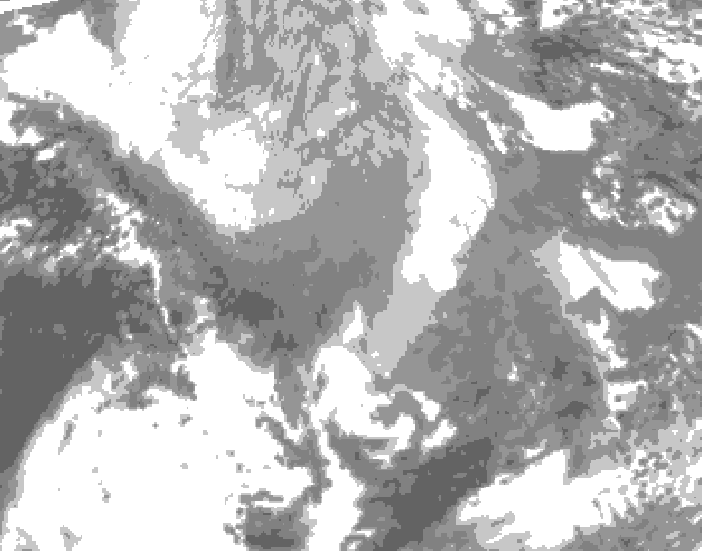GDPS total cloud 228 hour forecast chart for Canada based on 2026/01/26 0000Z data