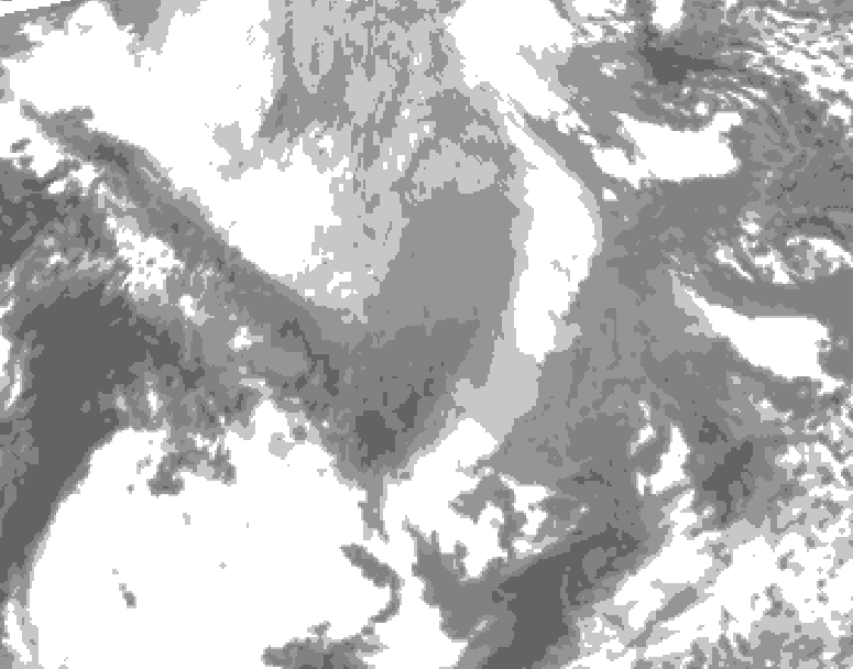 GDPS total cloud 234 hour forecast chart for Canada based on 2026/01/26 0000Z data