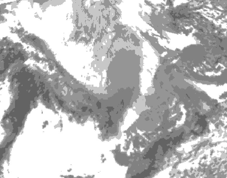 GDPS total cloud 240 hour forecast chart for Canada based on 2026/01/26 0000Z data
