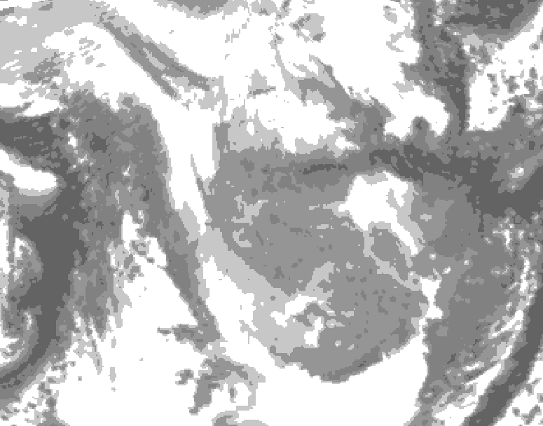 GDPS total cloud 030 hour forecast chart for Canada based on 2026/01/26 1200Z data