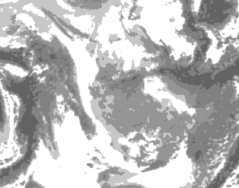 GDPS total cloud 036 hour forecast chart for Canada based on 2026/01/26 1200Z data
