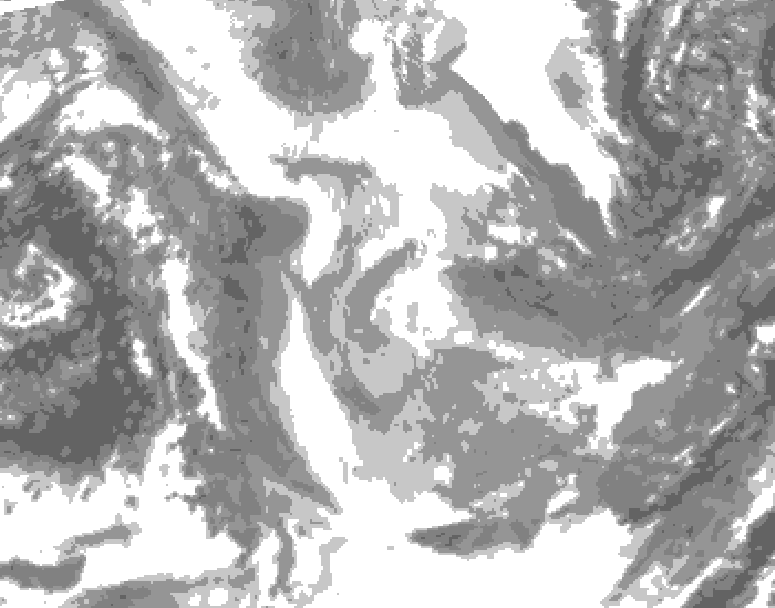 GDPS total cloud 060 hour forecast chart for Canada based on 2026/01/26 1200Z data