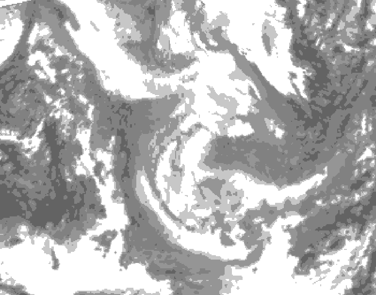 GDPS total cloud 072 hour forecast chart for Canada based on 2026/01/26 1200Z data