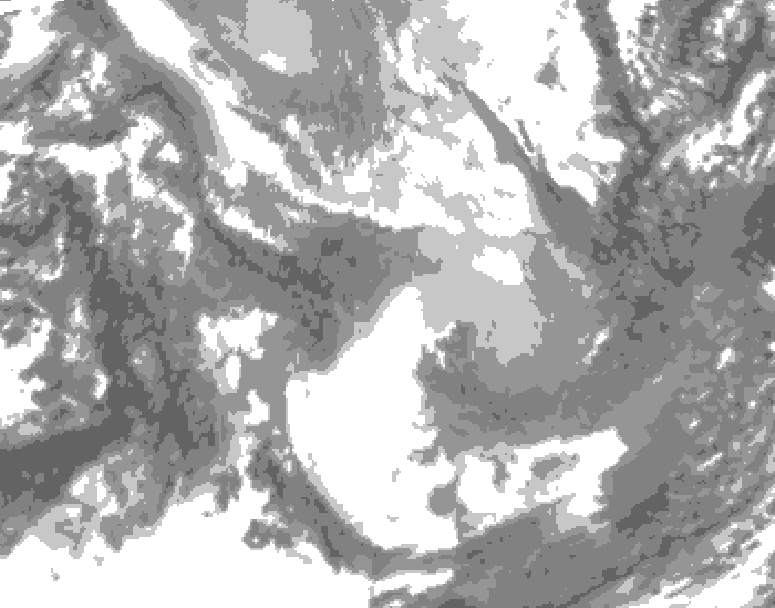 GDPS total cloud 096 hour forecast chart for Canada based on 2026/01/26 1200Z data