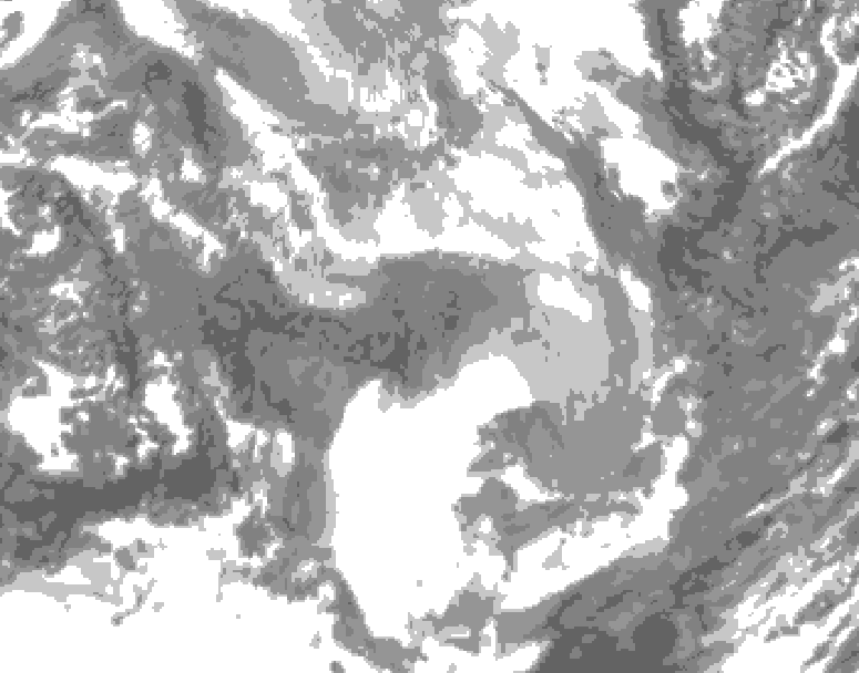 GDPS total cloud 108 hour forecast chart for Canada based on 2026/01/26 1200Z data