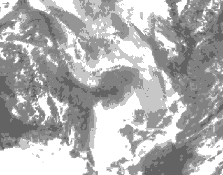 GDPS total cloud 114 hour forecast chart for Canada based on 2026/01/26 1200Z data
