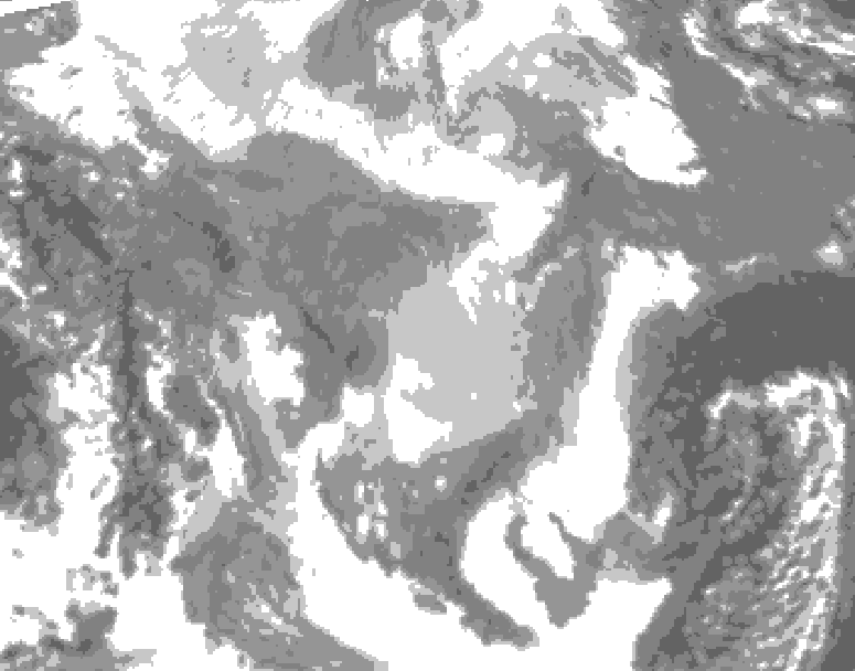 GDPS total cloud 162 hour forecast chart for Canada based on 2026/01/26 1200Z data