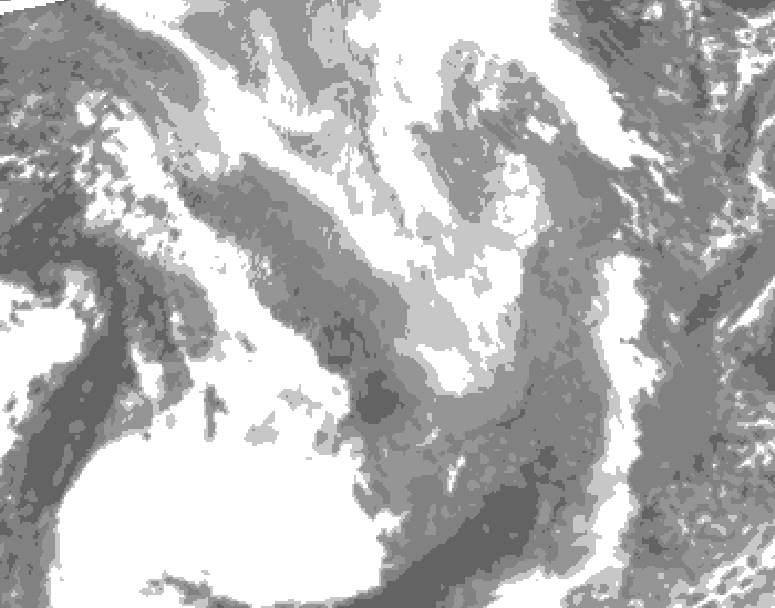 GDPS total cloud 234 hour forecast chart for Canada based on 2026/01/26 1200Z data