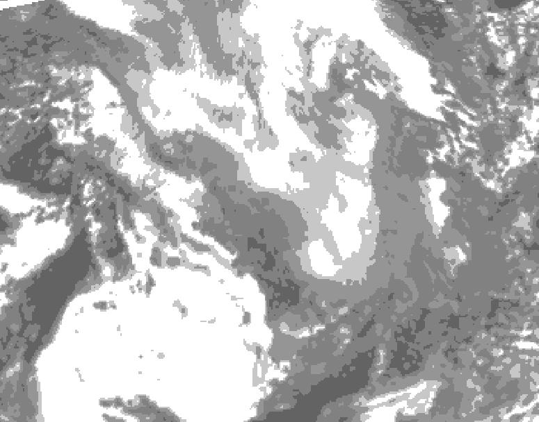 GDPS total cloud 240 hour forecast chart for Canada based on 2026/01/26 1200Z data