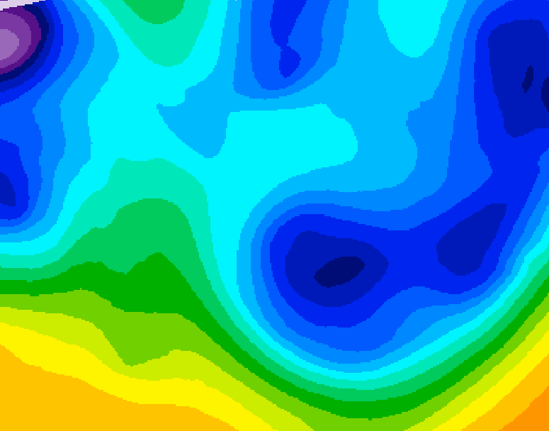 GDPS 500 millibar geopotential height 042 hour forecast chart for Canada based on 2026/01/27 0000Z data