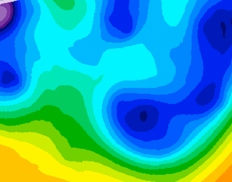 GDPS 500 millibar geopotential height 048 hour forecast chart for Canada based on 2026/01/27 0000Z data