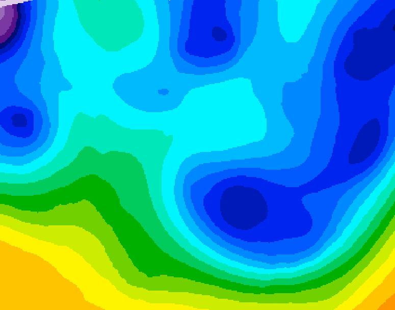 GDPS 500 millibar geopotential height 054 hour forecast chart for Canada based on 2026/01/27 0000Z data