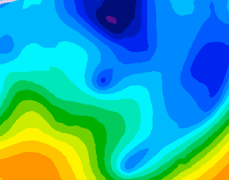 GDPS 500 millibar geopotential height 102 hour forecast chart for Canada based on 2026/01/27 0000Z data