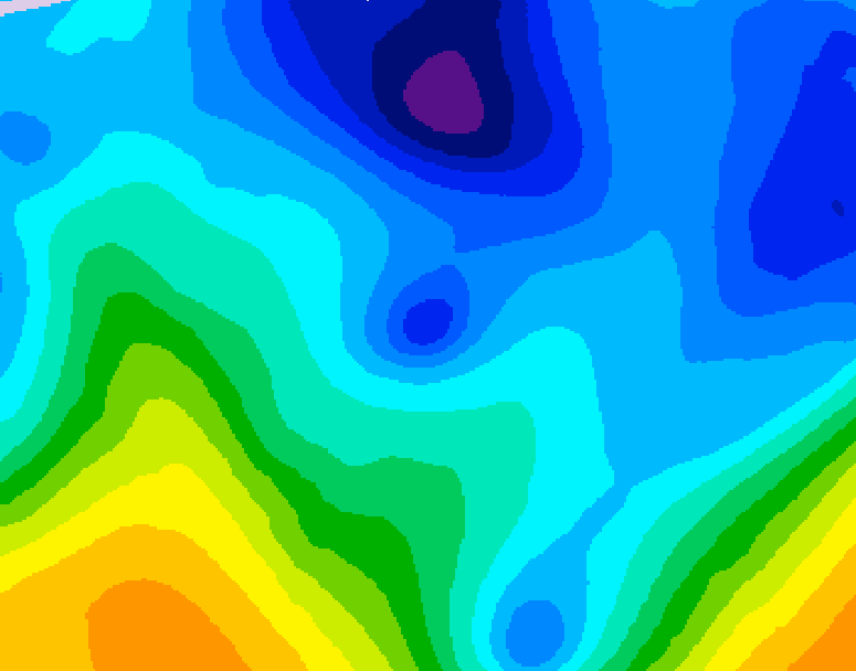 GDPS 500 millibar geopotential height 114 hour forecast chart for Canada based on 2026/01/27 0000Z data