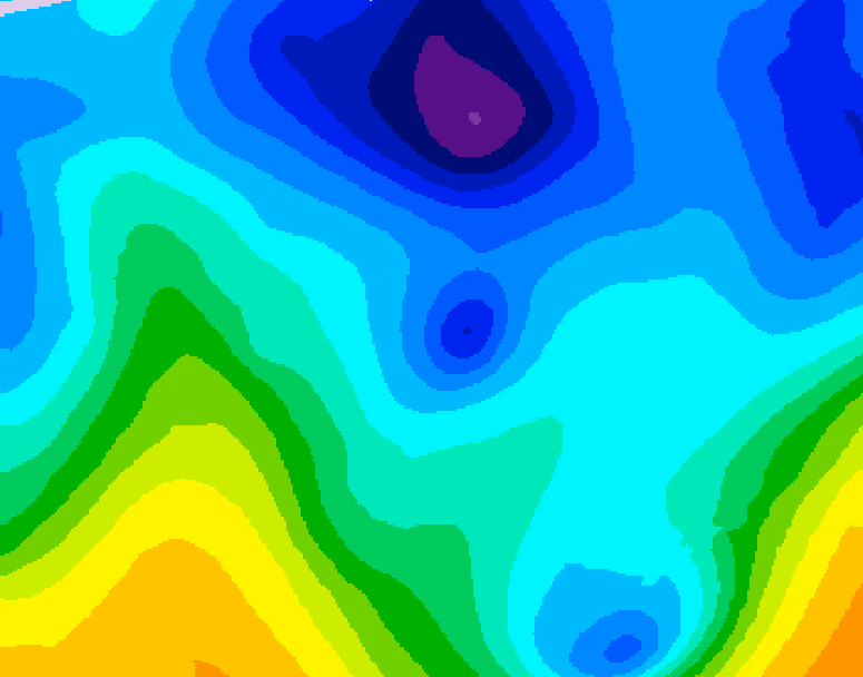 GDPS 500 millibar geopotential height 126 hour forecast chart for Canada based on 2026/01/27 0000Z data