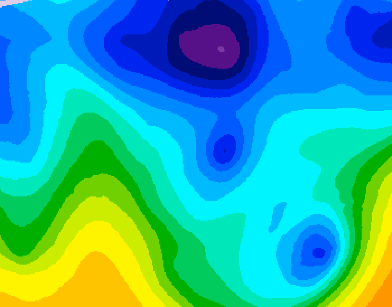GDPS 500 millibar geopotential height 138 hour forecast chart for Canada based on 2026/01/27 0000Z data