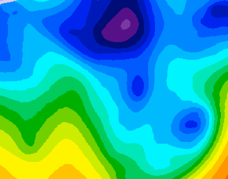 GDPS 500 millibar geopotential height 150 hour forecast chart for Canada based on 2026/01/27 0000Z data