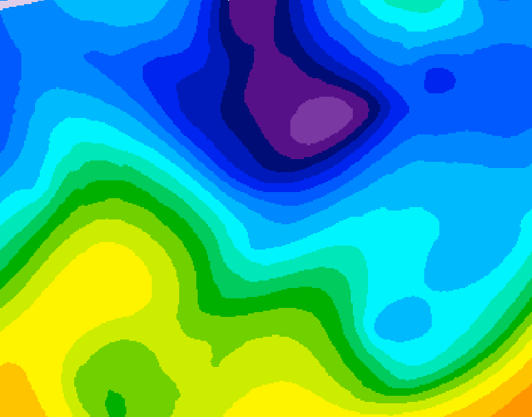 GDPS 500 millibar geopotential height 198 hour forecast chart for Canada based on 2026/01/27 0000Z data