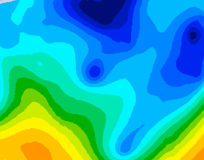GDPS 500 millibar geopotential height 096 hour forecast chart for Canada based on 2026/01/27 1200Z data