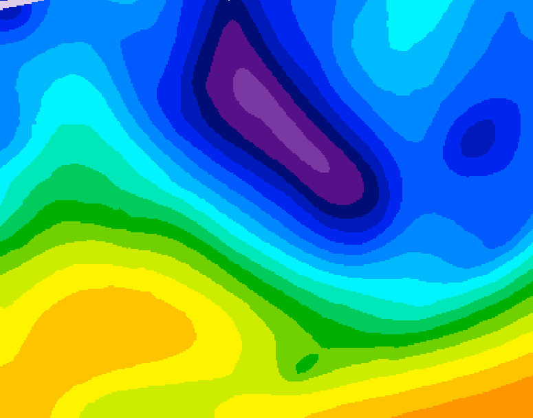 GDPS 500 millibar geopotential height 222 hour forecast chart for Canada based on 2026/01/27 1200Z data