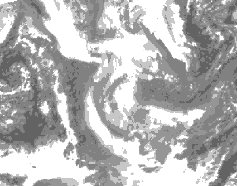 GDPS total cloud 054 hour forecast chart for Canada based on 2026/01/27 0000Z data