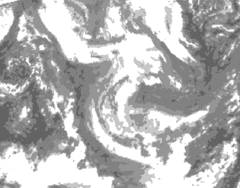 GDPS total cloud 060 hour forecast chart for Canada based on 2026/01/27 0000Z data