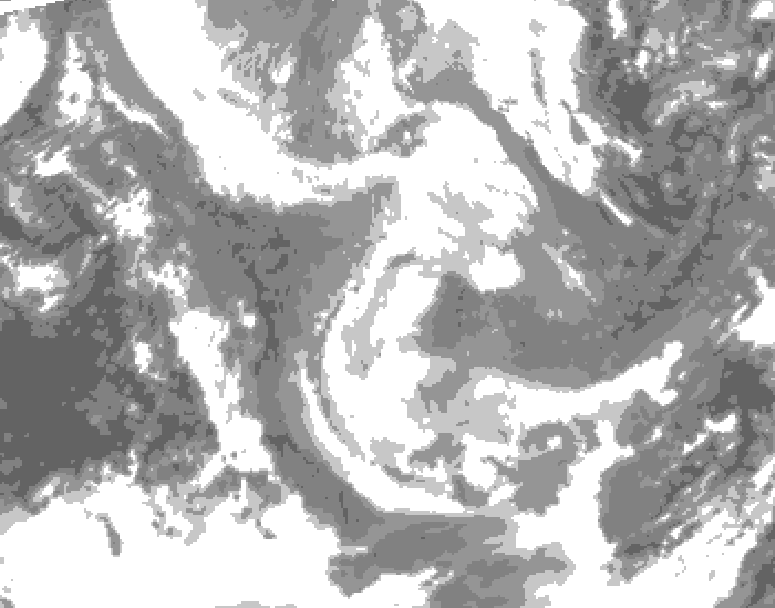 GDPS total cloud 066 hour forecast chart for Canada based on 2026/01/27 0000Z data