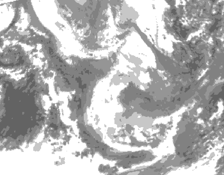 GDPS total cloud 072 hour forecast chart for Canada based on 2026/01/27 0000Z data