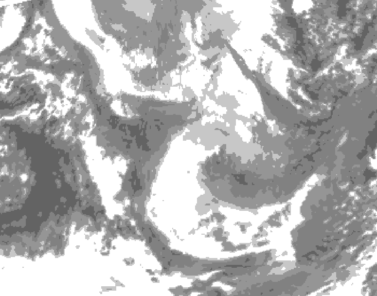 GDPS total cloud 078 hour forecast chart for Canada based on 2026/01/27 0000Z data