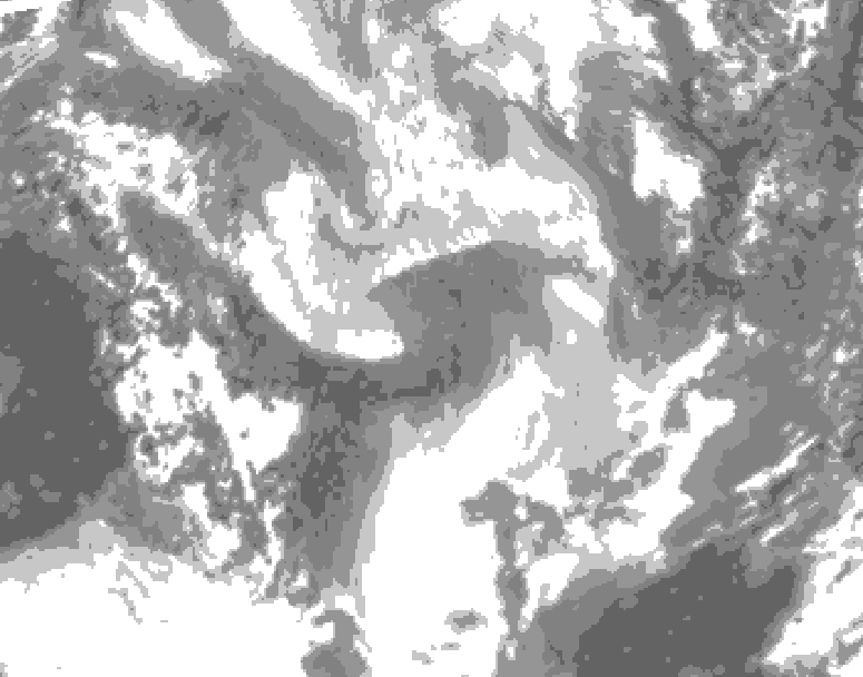 GDPS total cloud 108 hour forecast chart for Canada based on 2026/01/27 0000Z data