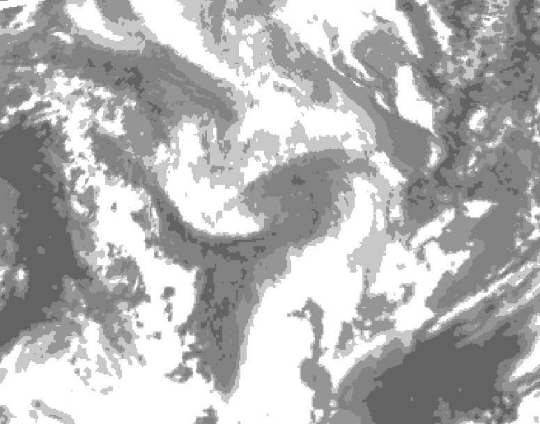 GDPS total cloud 114 hour forecast chart for Canada based on 2026/01/27 0000Z data