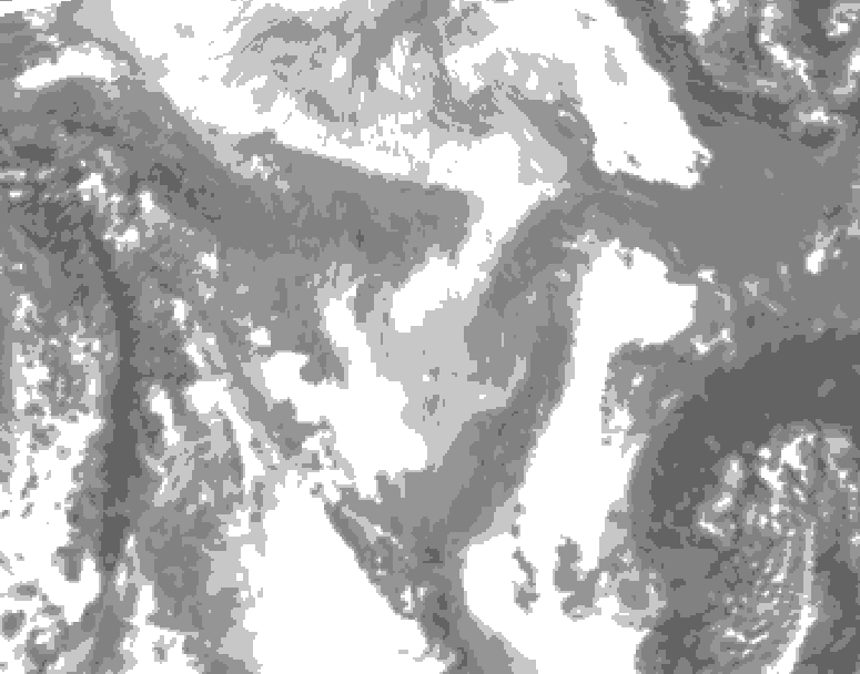 GDPS total cloud 144 hour forecast chart for Canada based on 2026/01/27 0000Z data